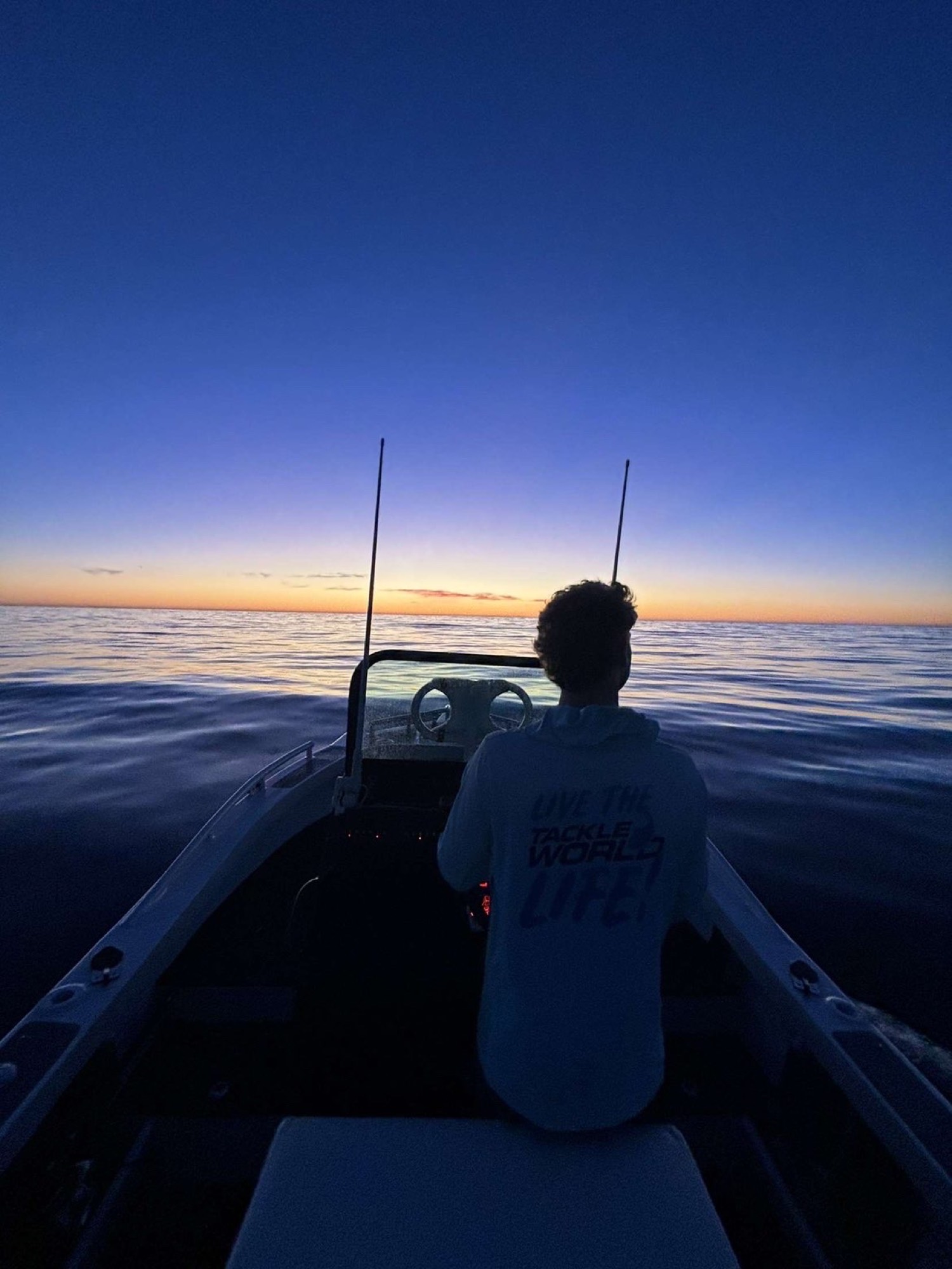 Sunrise from the boat